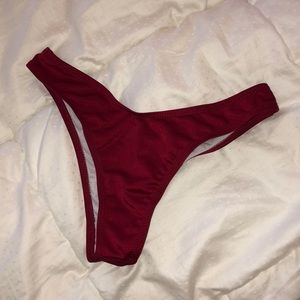 Red thong bikini bottom